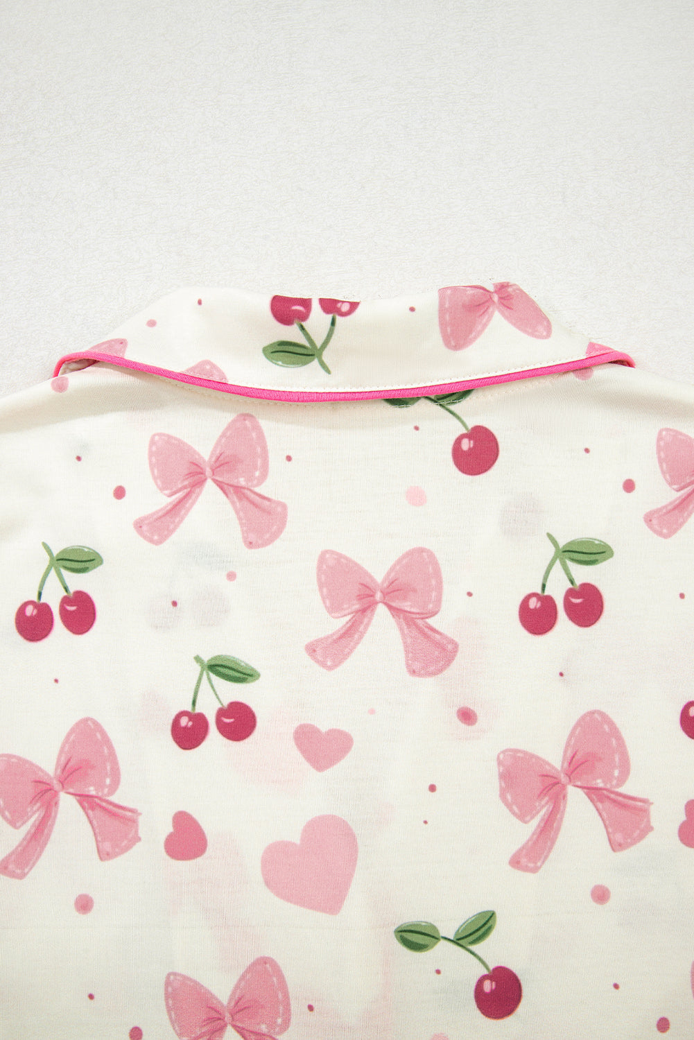Pink Bows & Cherry Pajama Set
