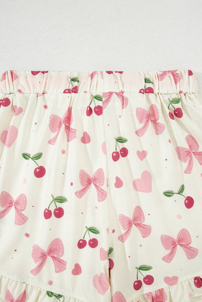 Pink Bows & Cherry Pajama Set
